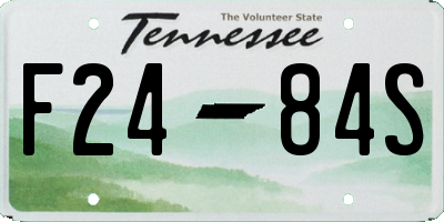 TN license plate F2484S