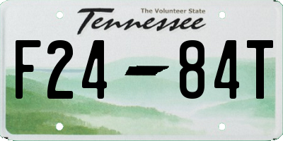 TN license plate F2484T