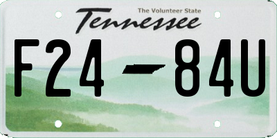 TN license plate F2484U
