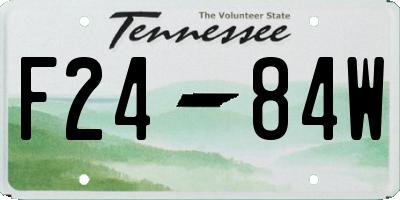 TN license plate F2484W
