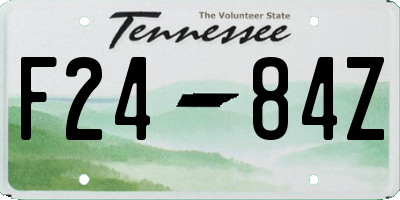 TN license plate F2484Z