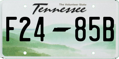 TN license plate F2485B