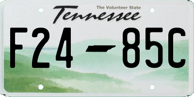 TN license plate F2485C