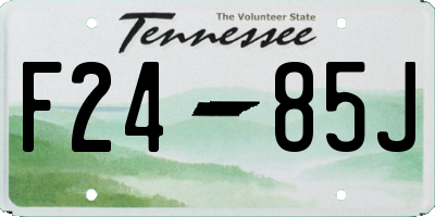 TN license plate F2485J