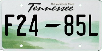 TN license plate F2485L