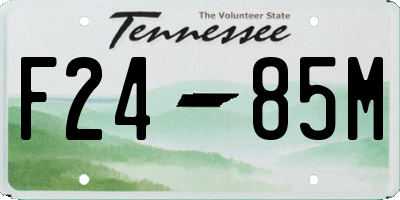 TN license plate F2485M