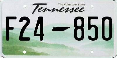 TN license plate F2485O