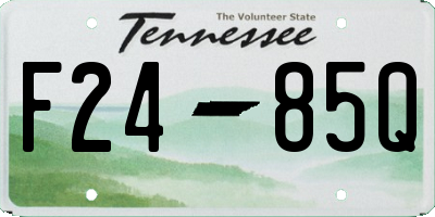 TN license plate F2485Q