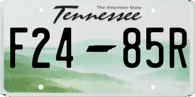 TN license plate F2485R