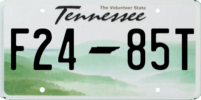 TN license plate F2485T