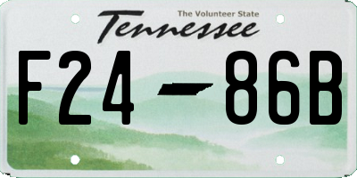 TN license plate F2486B