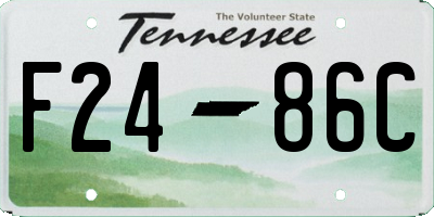 TN license plate F2486C