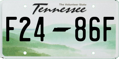 TN license plate F2486F