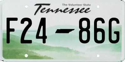 TN license plate F2486G
