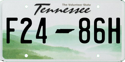 TN license plate F2486H
