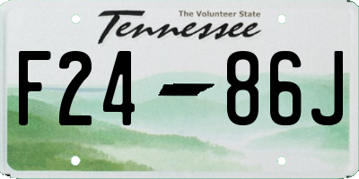 TN license plate F2486J