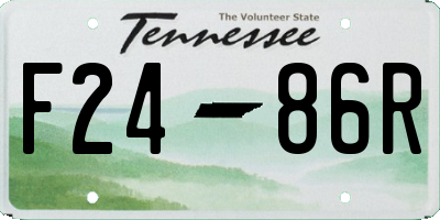 TN license plate F2486R