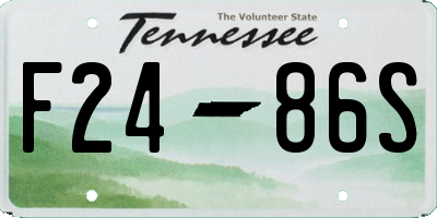 TN license plate F2486S
