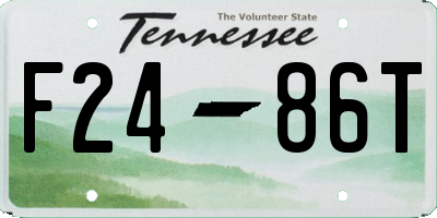 TN license plate F2486T