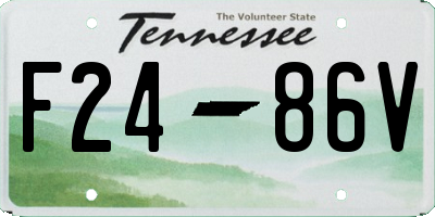 TN license plate F2486V