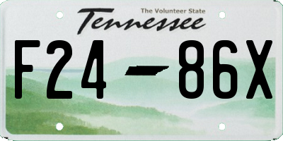 TN license plate F2486X