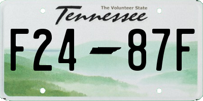 TN license plate F2487F
