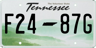 TN license plate F2487G
