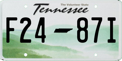 TN license plate F2487I