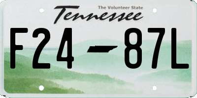 TN license plate F2487L