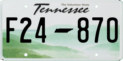 TN license plate F2487O