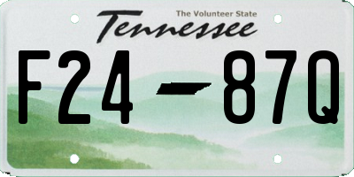 TN license plate F2487Q