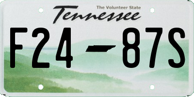 TN license plate F2487S