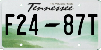 TN license plate F2487T