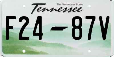 TN license plate F2487V
