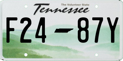 TN license plate F2487Y