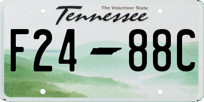 TN license plate F2488C