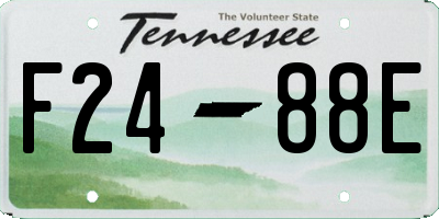 TN license plate F2488E