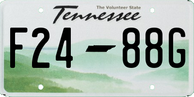 TN license plate F2488G