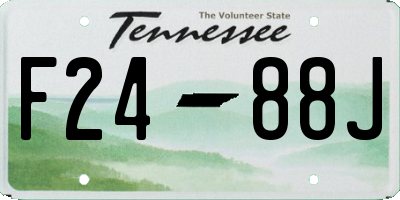 TN license plate F2488J
