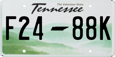 TN license plate F2488K