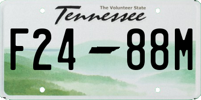 TN license plate F2488M