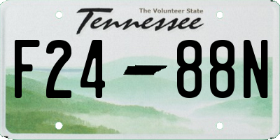 TN license plate F2488N