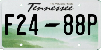 TN license plate F2488P