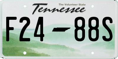 TN license plate F2488S
