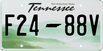 TN license plate F2488V
