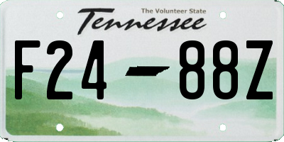 TN license plate F2488Z