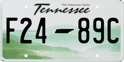 TN license plate F2489C