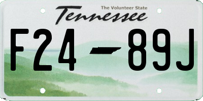 TN license plate F2489J