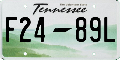 TN license plate F2489L