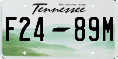 TN license plate F2489M